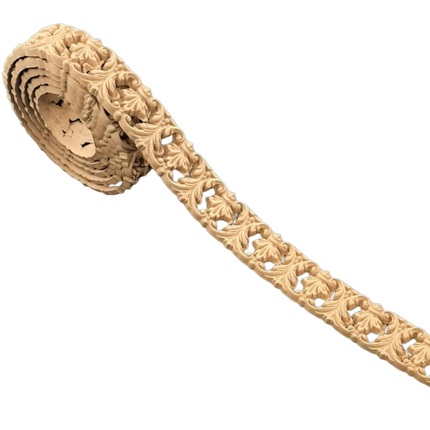 Fleur de Lis Medium Trim Wood Composition IFW 4180 by iFlex Wood Products