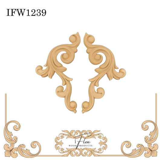 Decorative Scroll Pair IFW 1239