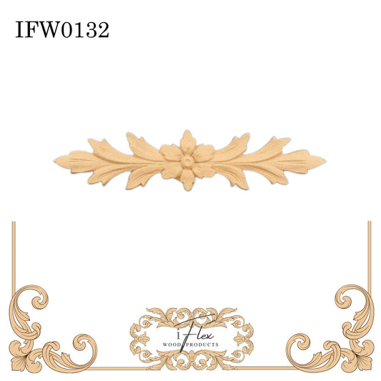 Floral Centerpiece Decorative Applique IFW 0132