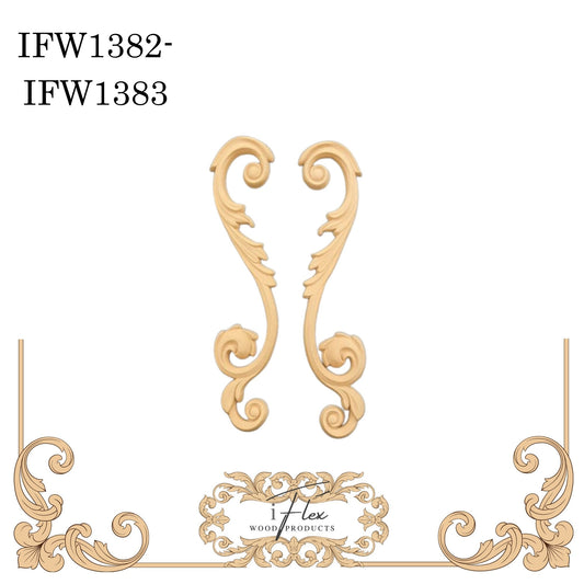 Large Scroll Applique IFW 1382-1383