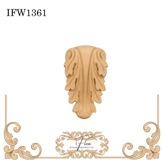 Leaf Corbel Applique IFW 1361